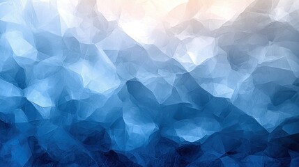 Abstract Blue and White Crystalline Texture with Subtle Light Gradient