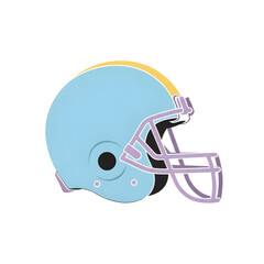 Fototapeta premium American Football Helmet with Facemask in Light Blue