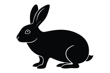 Obraz premium rabbit silhouette vector icon illustration design