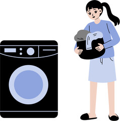 people doing household chores housekeeping