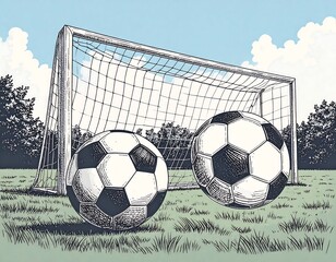 Soccer Goal with Balls