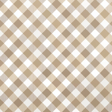 Minimal Gingham Checkered Background in Soft Beige
