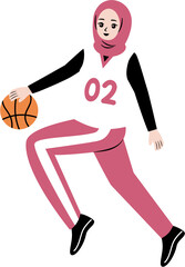 girl playing basketball