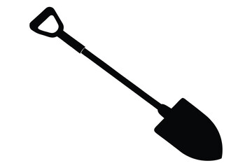 shovel silhouette vector icon illustration design