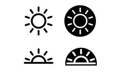 brightness sun icon vector