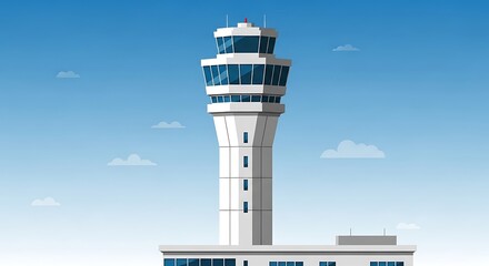 Naklejka premium Air control tower.