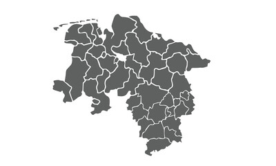Lower Saxony germany map isolated on white background for website layouts,background,education, precise,customizable,Travel worldwide,map silhouette backdrop,earth geography, political,reports.