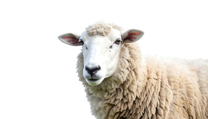 Fototapeta premium Close-up of a sheep's head and neck