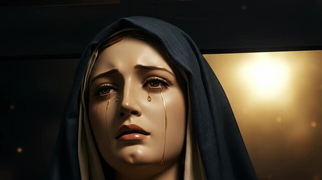 Emotional portrayal of a sorrowful woman with tears, conveying profound sadness and pain