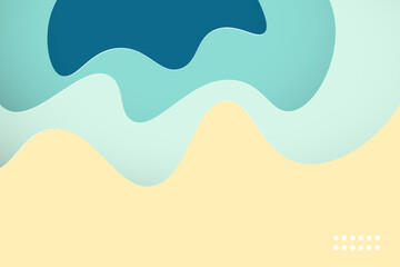 3D abstract background gradient yellow and green paper cut shapes. Vector design layout for business presentations, flyers, posters and invitations