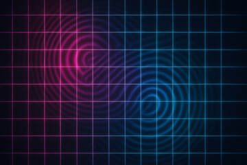 Fototapeta premium Neon Ripple Grid