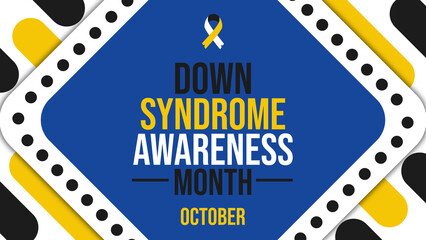 Down syndrome awareness month october social media post template design