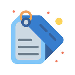 Simple blue tag icon on black background vector illustration