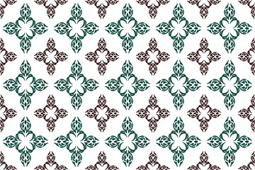 Damask seamless pattern, seamless vector pattern, geometric pattern, motif, background, decorative pattern, wallpaper, art ornament, fabric, vintage.
