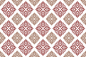 Damask seamless pattern, seamless vector pattern, geometric pattern, motif, background, decorative pattern, wallpaper, art ornament, fabric, vintage.
