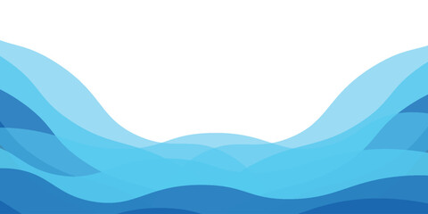 Seamless sea waves layered vector background. Blue ocean waves. Water wave pattern design. modern eps.10