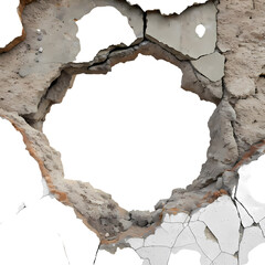 Dramatic Hole in Concrete Wall: A Textured Background
