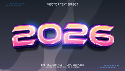 Happy New Year 2026 - Editable Text Effect