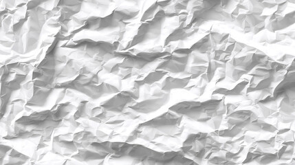 Obraz premium A full frame close up of a crumpled white paper showing intricate folds and shadows creating a textured abstract background