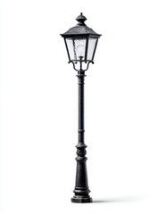 Vintage Street Lamp Post with Classic Design and Ornate Details on a