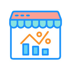 Online store analytics showing business growth and positive trends
