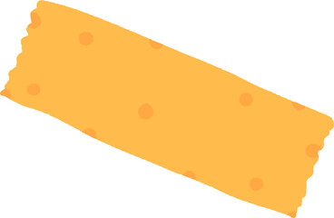 Orange Polka Dot Decorative Washi Tape – Cute Masking Tape Illustration for Crafts and Planners PNG