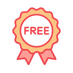 Free badge illustration with clean lines and a modern feel