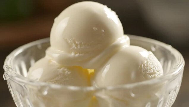 Vanilla Ice Cream Scoops

