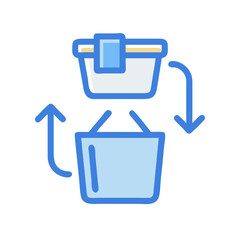 Laundry Basket Exchange System with Recycling Arrow Design Concept