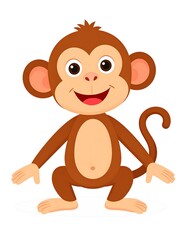 Obraz premium Cute Little Monkey Image.