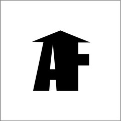 This vector illustration shows a black home icon symbol representing real estate architecture and web design concepts