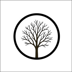 A vector silhouette set of tree shapes for design in any season, from spring leaf to winter branch