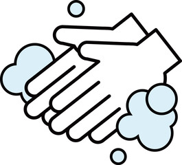 石鹸手洗いのマーク　シンプルイラスト素材