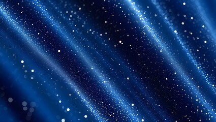 Blue Starry Sky with Shining Streaks