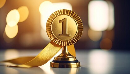 a Award ribbon number first 1st Business success champion