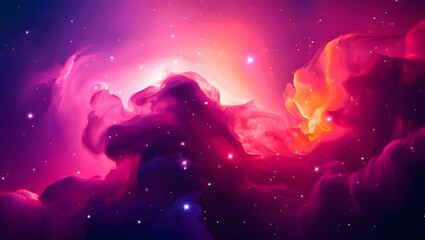 Pink and Purple Nebula Space Clouds