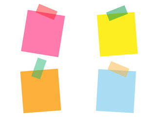 Colorful sticky notes collection isolated on white background