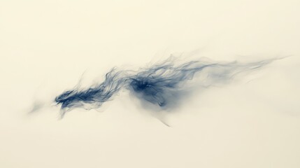33.A minimalist abstract artwork featuring a single cloud morphing into the form of a Chinese dragon, with delicate brushstrokes emphasizing the ethereal quality of the scene.