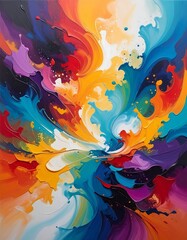 Vibrant abstract explosion