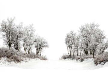 Fototapeta premium Snow landscape scenery nature.