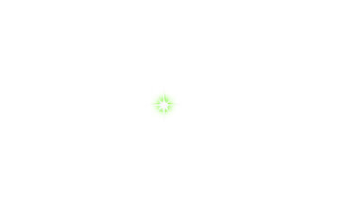 Handmade Green Glowing Sparkle Light PNG Decoration for Christmas and Holiday Design