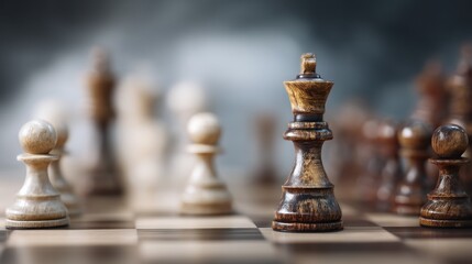 Fototapeta premium Chess king strategy