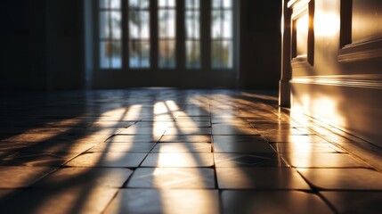 Sunlight floor shadows