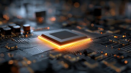 Glowing chip circuit