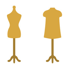 Two Mannequins Illustration For Fashion Designer