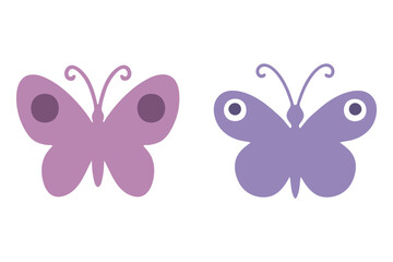 Two Cute Butterfly Illustration Design