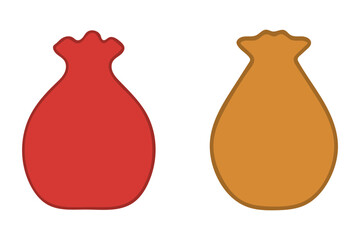 Two Lucky Money Bags Financial Illustration