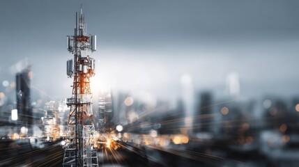 Cityscape communication tower