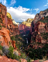 Naklejka premium Zion Canyon National Park Landscape.