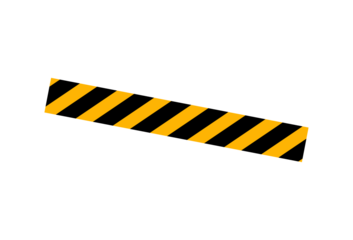 Yellow and black diagonal stripes caution tape, a symbol of warning and danger, used for safety and security